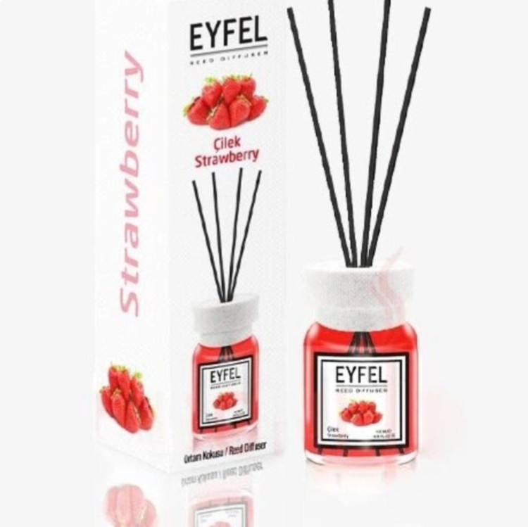 خوش بو کننده ایفل (اصل) EYFEL مدل چوب دار ارجینال مناسب محیط رایحه مدل توت فرنگی 120میلی لیتر