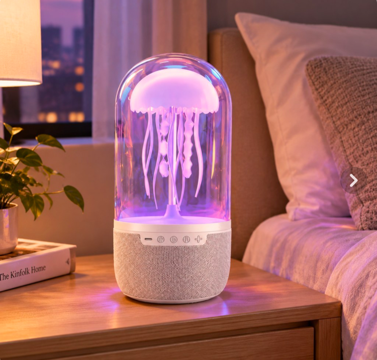 چراغ خواب و اسپیکر بلوتوثی عروس دریایی متحرک (مدل Sports Lights Jellyfish Speaker)