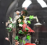حباب دکوری چراغدار طرح خانه آسیابدار فصل بهار